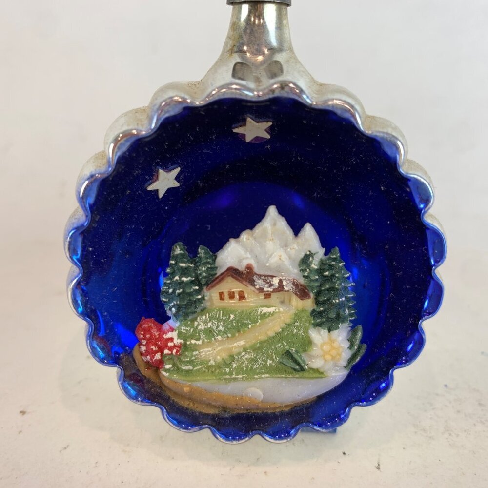 Vintage Glass Diorama MADE IN ITALY Mica Alpine House AS IS - Picture 2 of 7